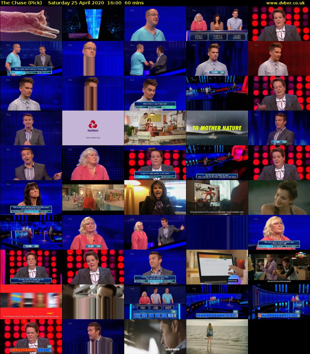 The Chase (Pick) Saturday 25 April 2020 16:00 - 17:00