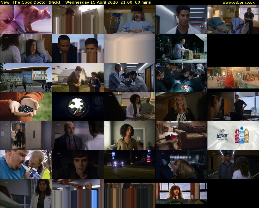 The Good Doctor (Pick) Wednesday 15 April 2020 21:00 - 22:00