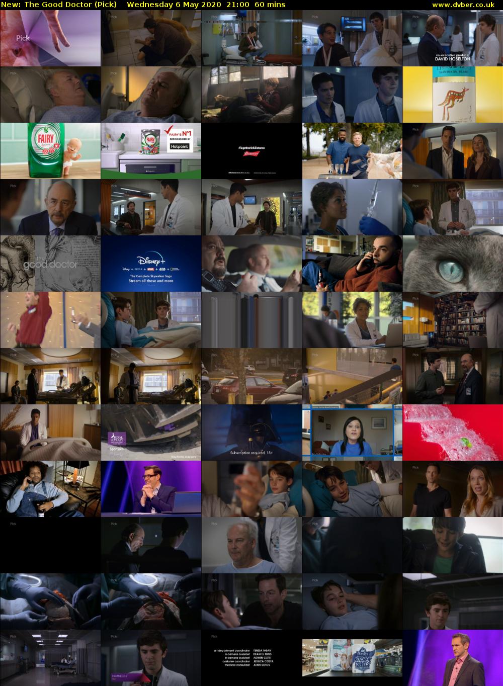 The Good Doctor (Pick) Wednesday 6 May 2020 21:00 - 22:00
