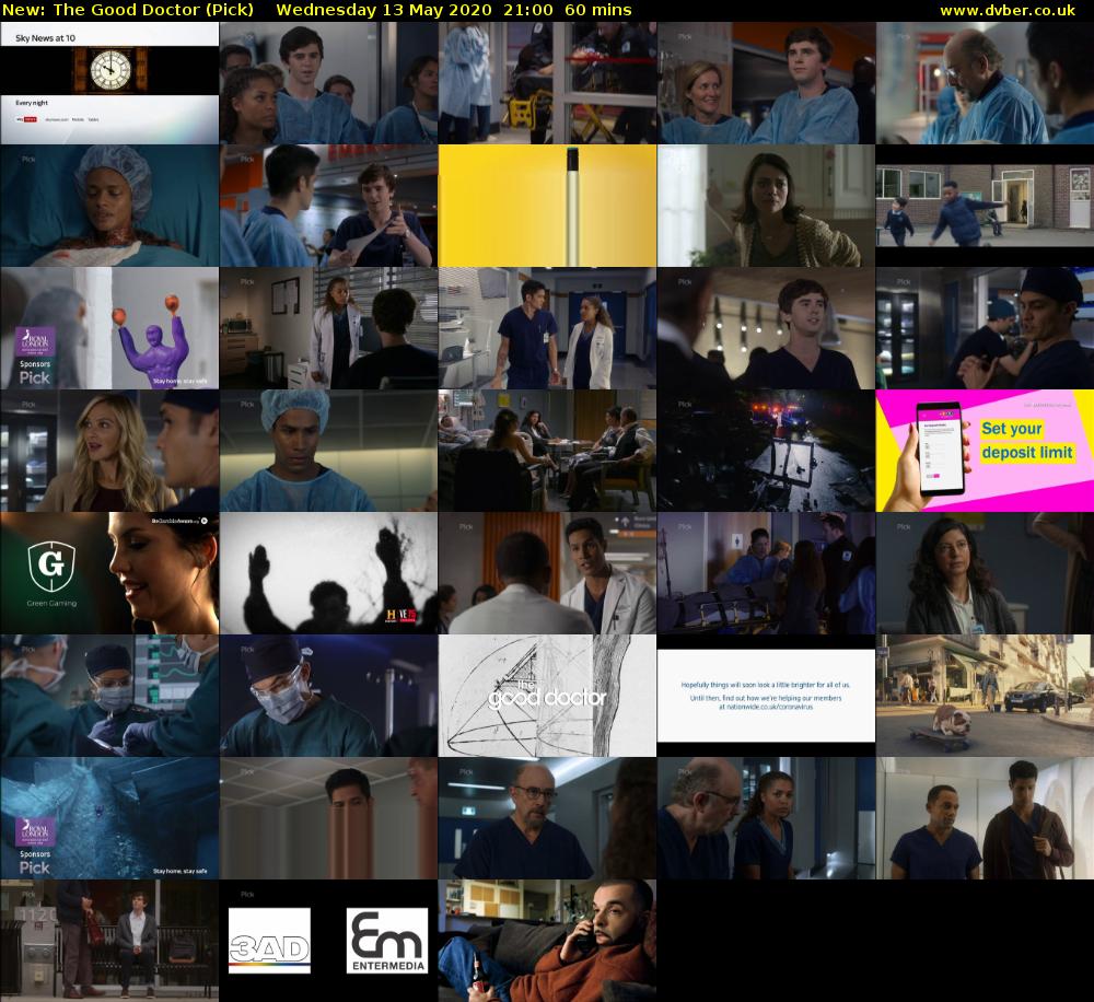 The Good Doctor (Pick) Wednesday 13 May 2020 21:00 - 22:00