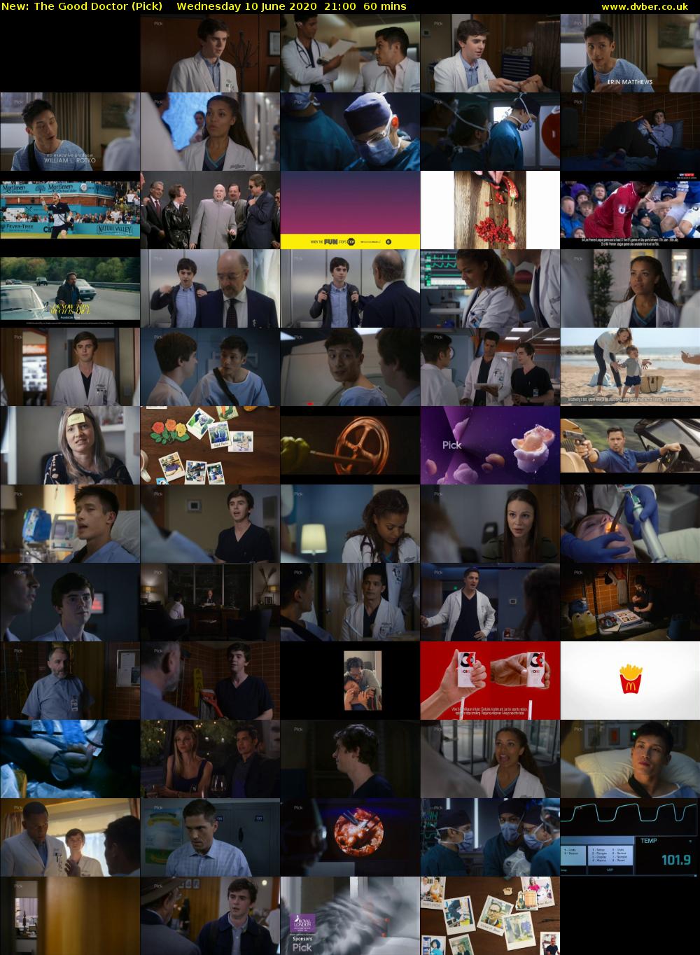 The Good Doctor (Pick) Wednesday 10 June 2020 21:00 - 22:00
