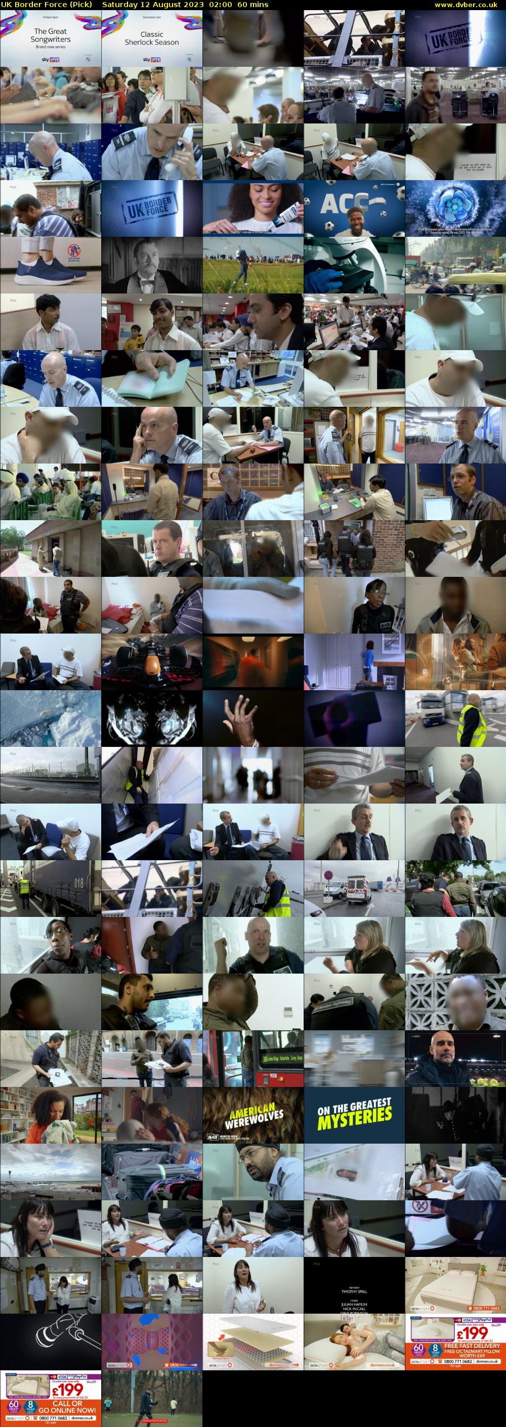 UK Border Force (Pick) Saturday 12 August 2023 02:00 - 03:00