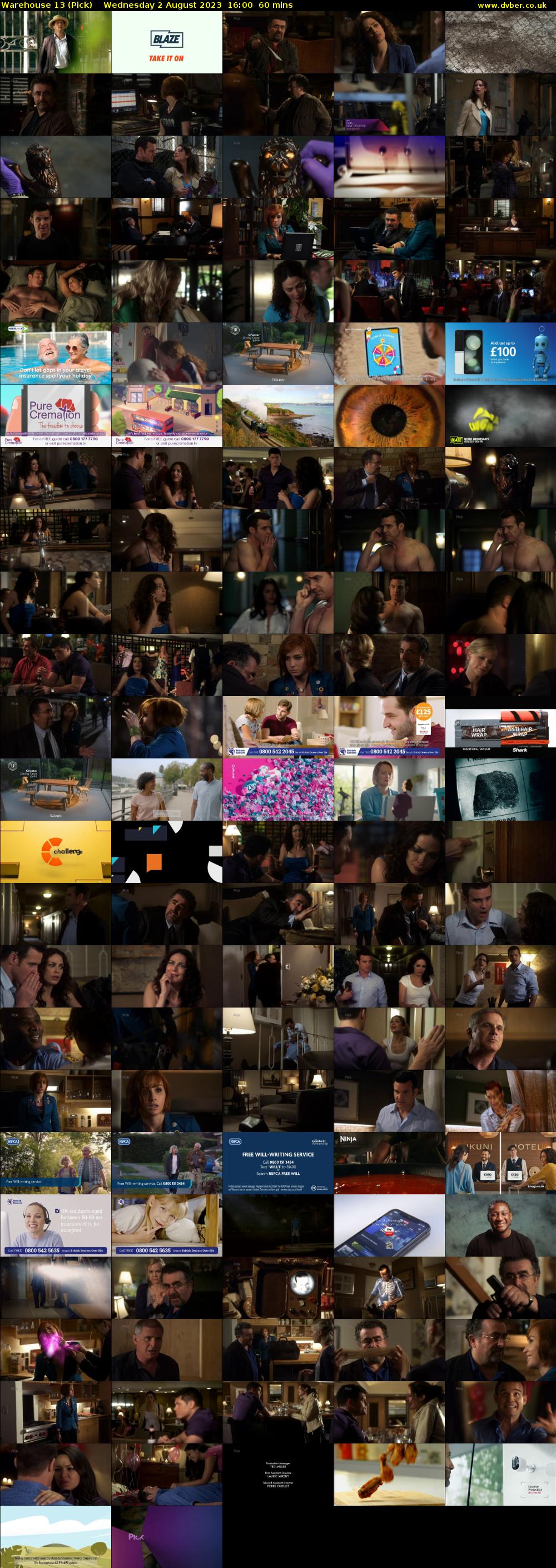 Warehouse 13 (Pick) Wednesday 2 August 2023 16:00 - 17:00