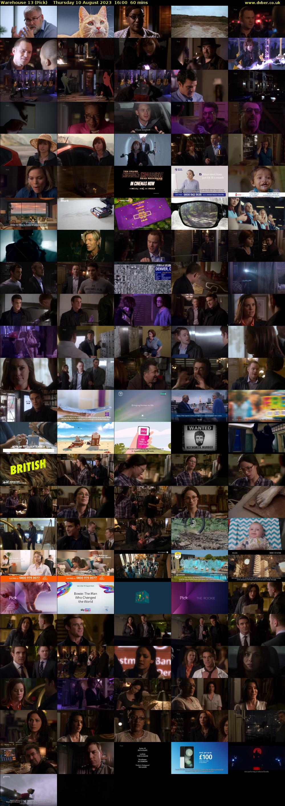 Warehouse 13 (Pick) Thursday 10 August 2023 16:00 - 17:00