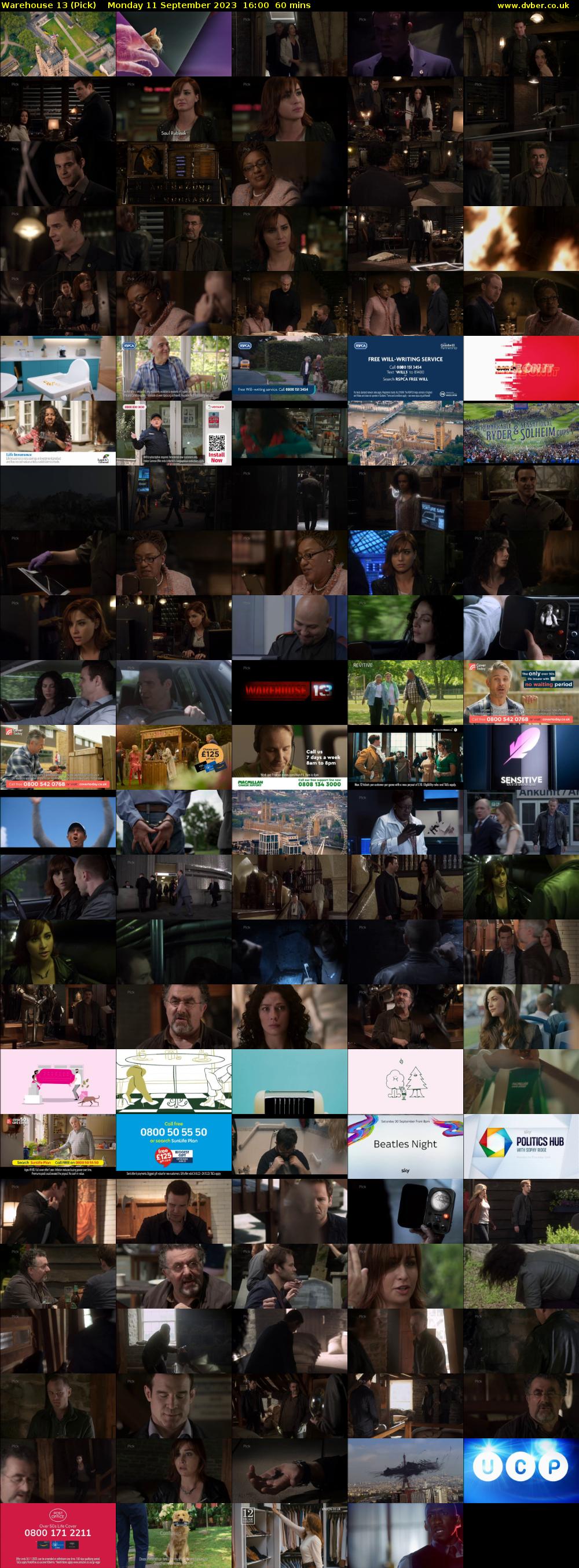 Warehouse 13 (Pick) Monday 11 September 2023 16:00 - 17:00