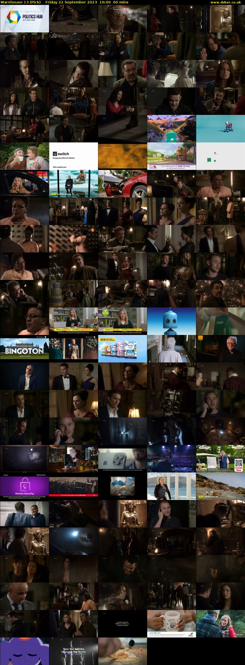 Warehouse 13 (Pick) Friday 22 September 2023 16:00 - 17:00