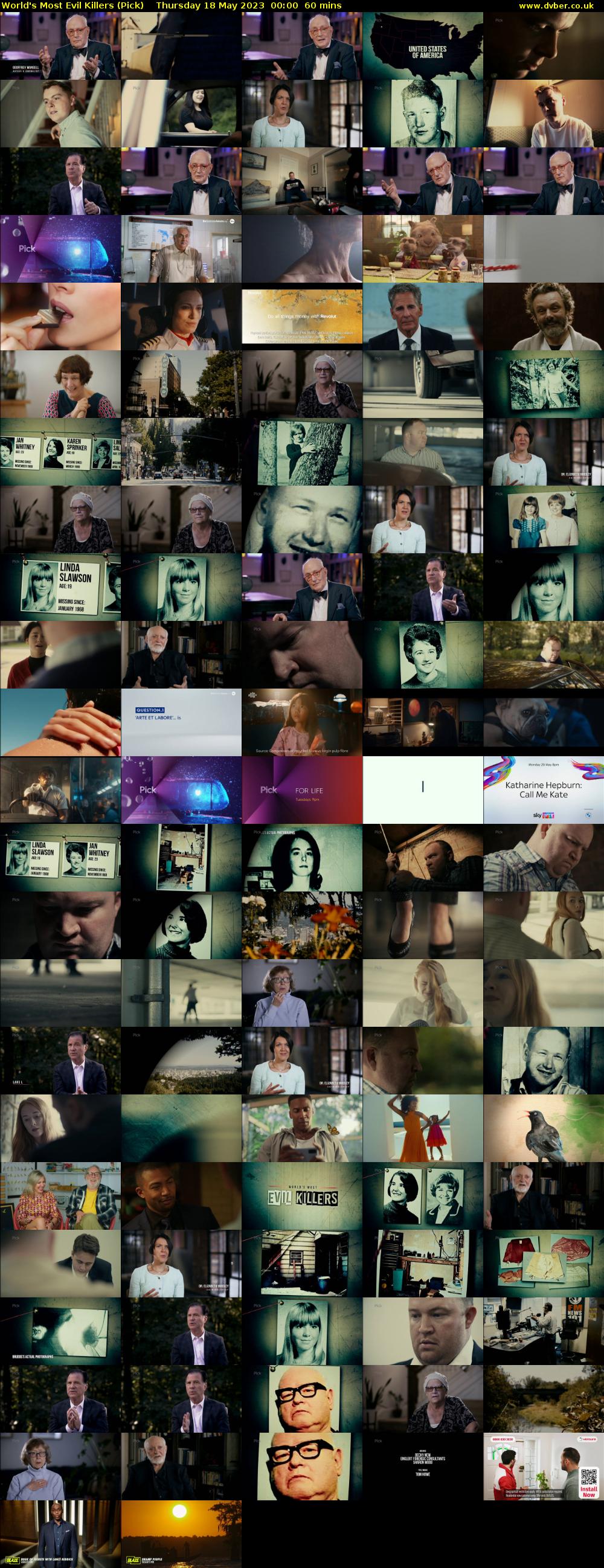 World's Most Evil Killers (Pick) Thursday 18 May 2023 00:00 - 01:00
