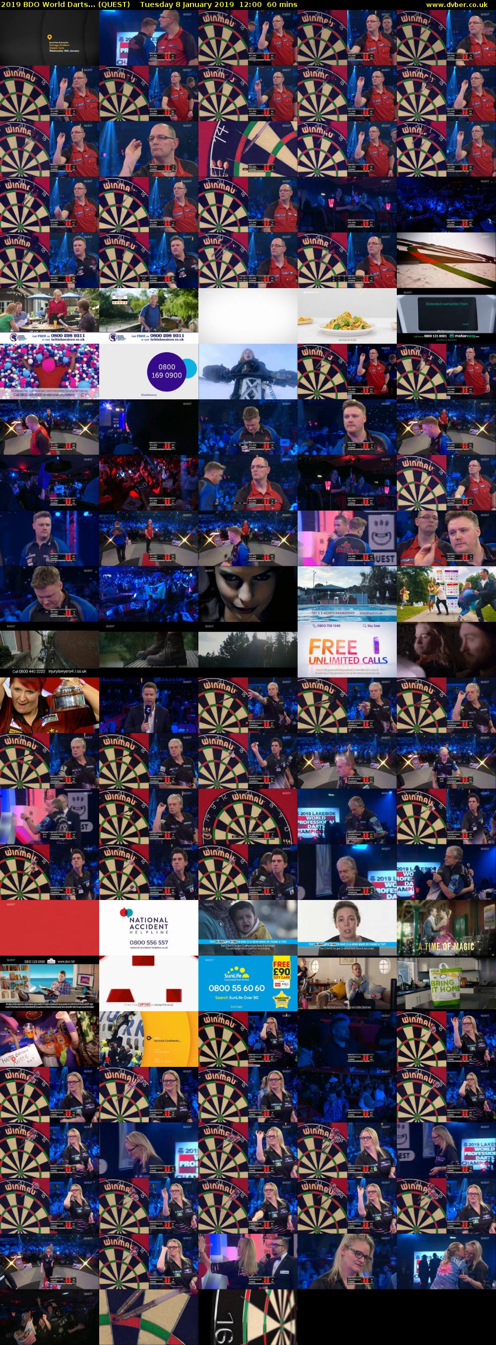 2019 BDO World Darts... (QUEST) Tuesday 8 January 2019 12:00 - 13:00