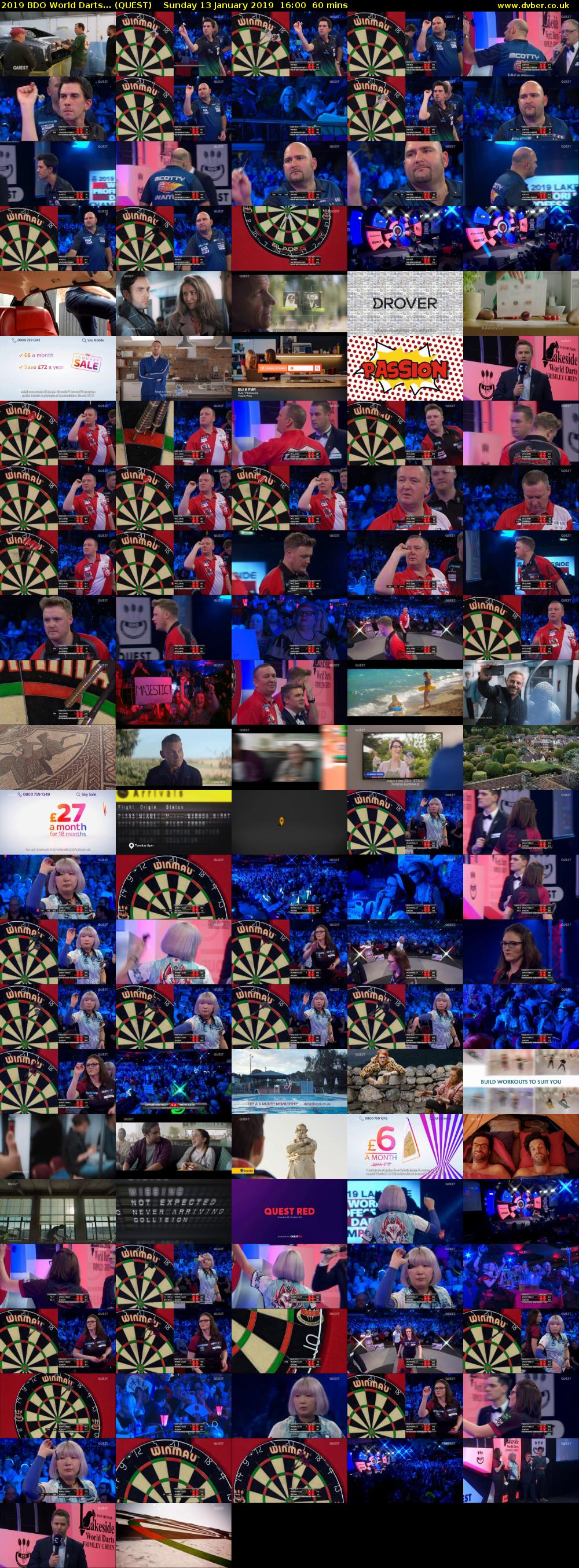 2019 BDO World Darts... (QUEST) Sunday 13 January 2019 16:00 - 17:00