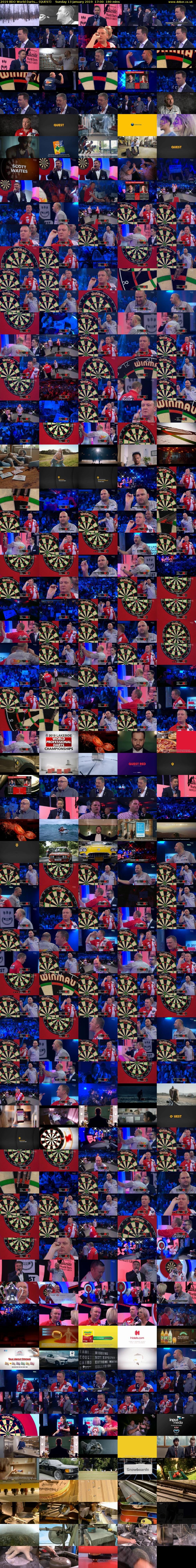 2019 BDO World Darts... (QUEST) Sunday 13 January 2019 17:00 - 20:00