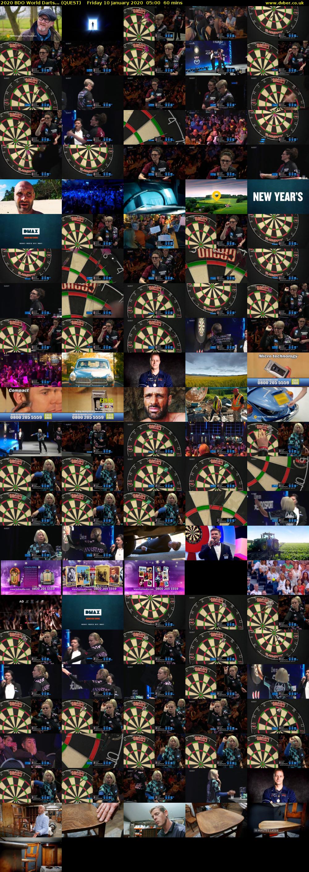 2020 BDO World Darts... (QUEST) Friday 10 January 2020 05:00 - 06:00