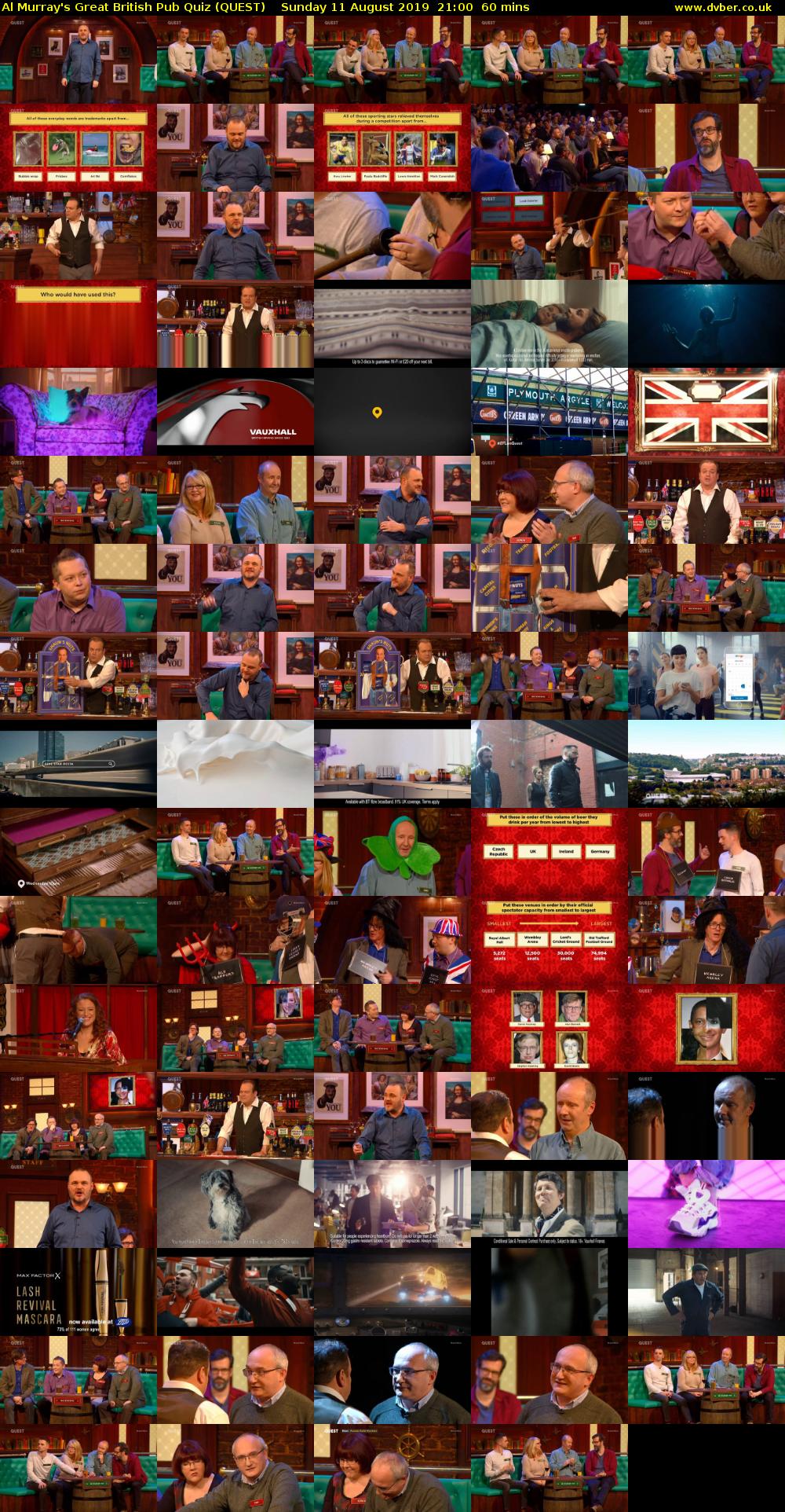 Al Murray's Great British Pub Quiz (QUEST) Sunday 11 August 2019 21:00 - 22:00