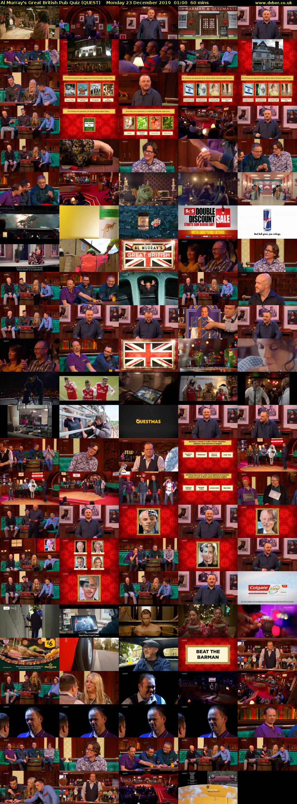 Al Murray's Great British Pub Quiz (QUEST) Monday 23 December 2019 01:00 - 02:00