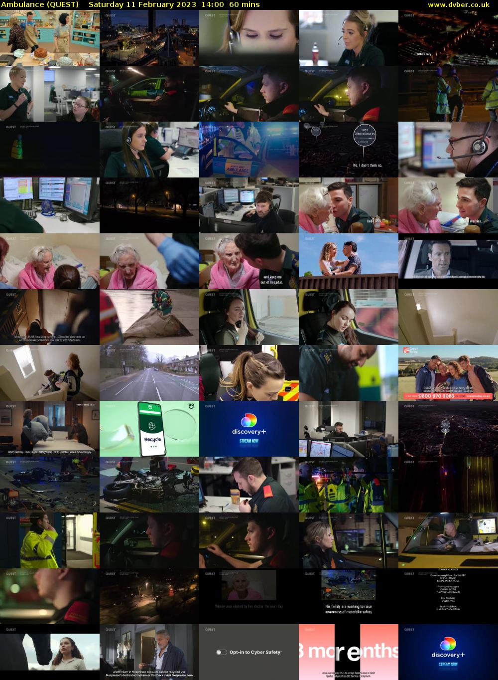 Ambulance (QUEST) Saturday 11 February 2023 14:00 - 15:00