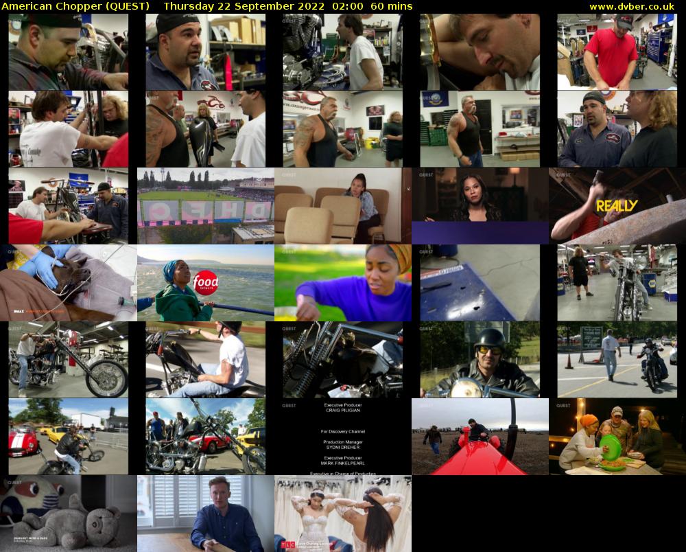 American Chopper (QUEST) Thursday 22 September 2022 02:00 - 03:00