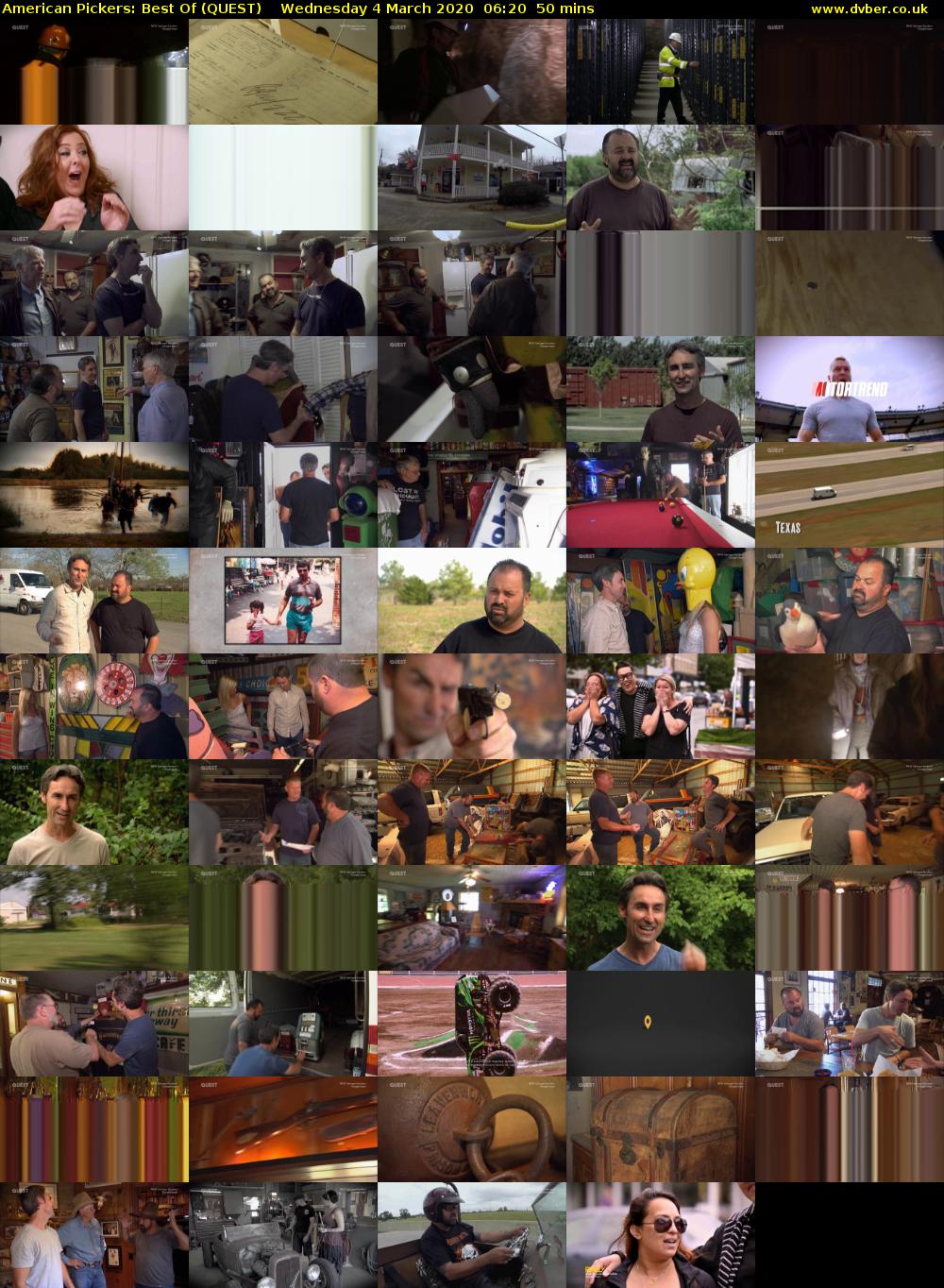 American Pickers: Best Of (QUEST) Wednesday 4 March 2020 06:20 - 07:10