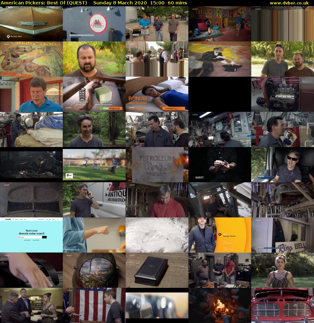 American Pickers: Best Of (QUEST) Sunday 8 March 2020 15:00 - 16:00