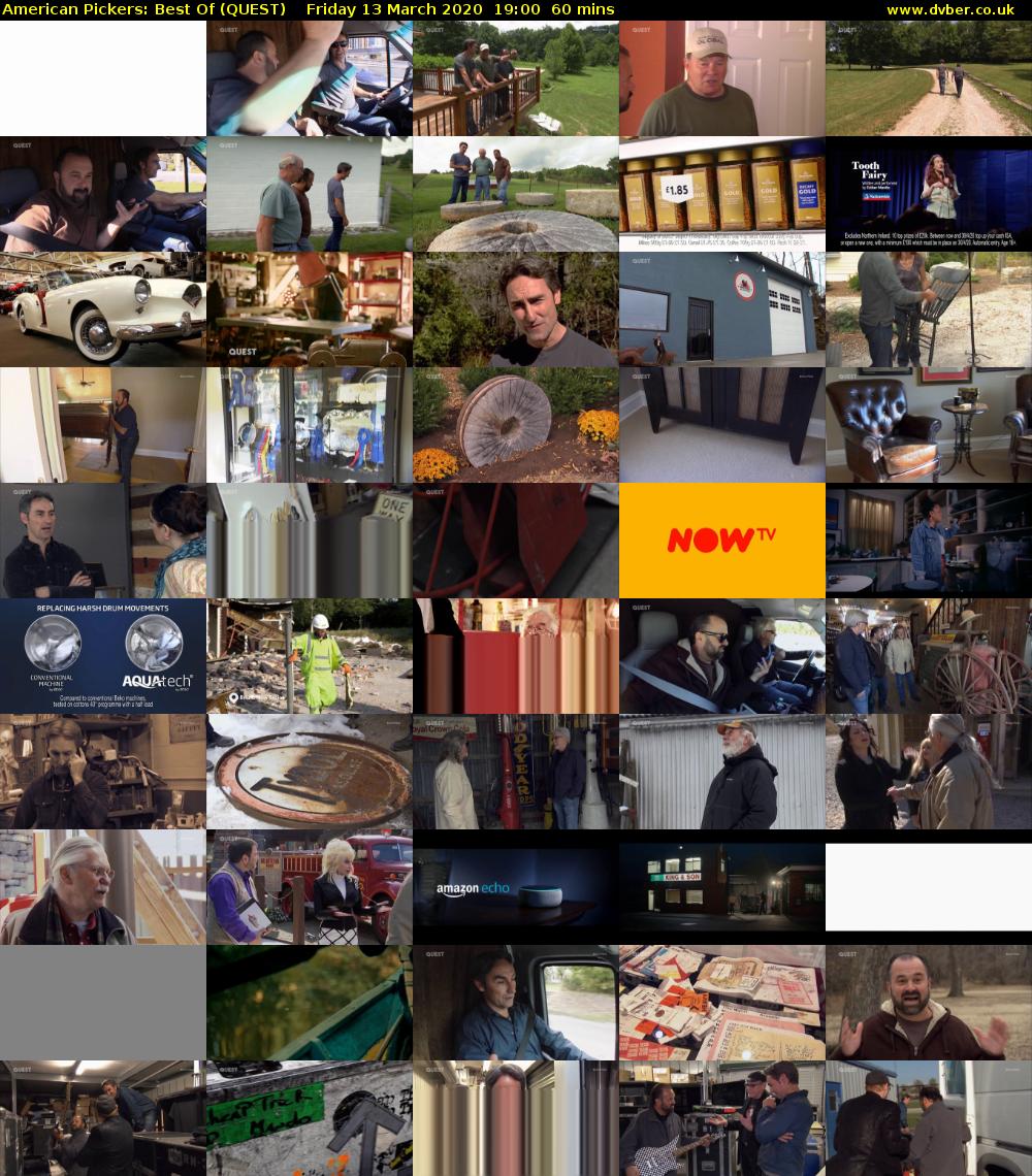 American Pickers: Best Of (QUEST) Friday 13 March 2020 19:00 - 20:00