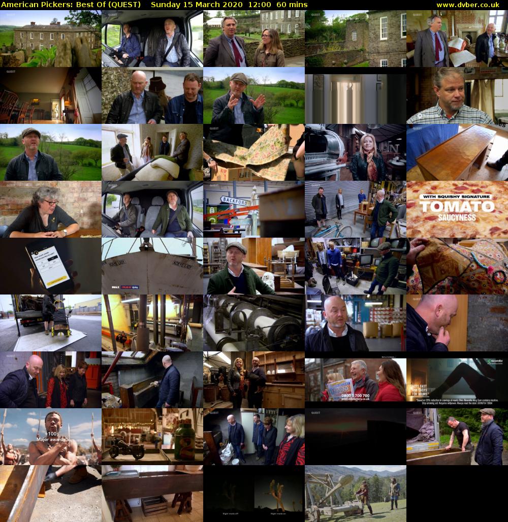 American Pickers: Best Of (QUEST) Sunday 15 March 2020 12:00 - 13:00