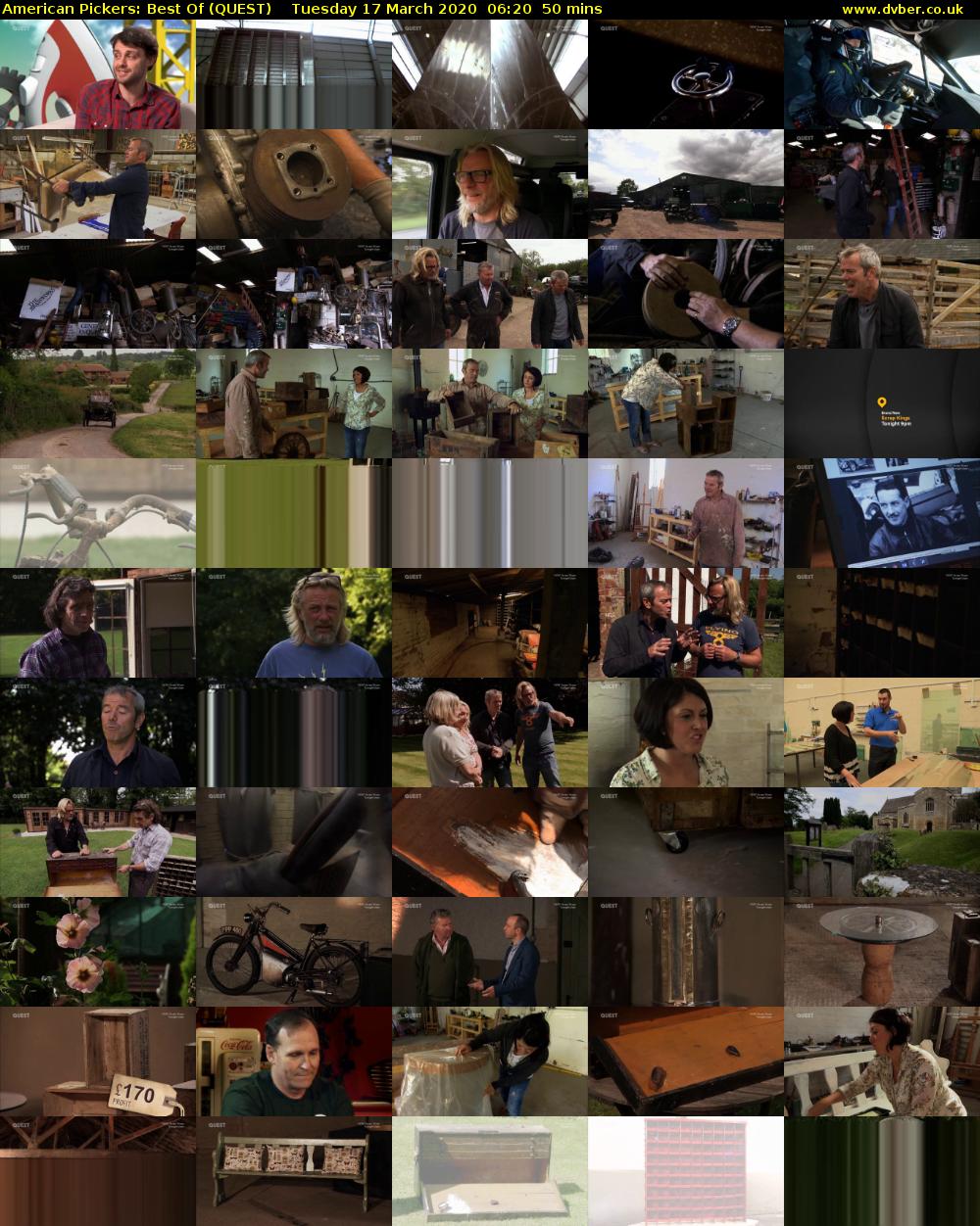 American Pickers: Best Of (QUEST) Tuesday 17 March 2020 06:20 - 07:10