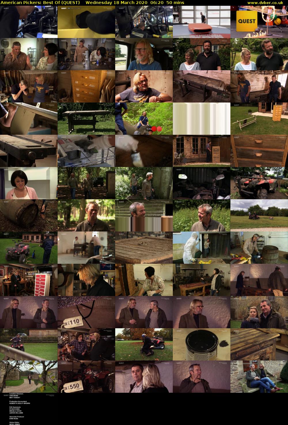 American Pickers: Best Of (QUEST) Wednesday 18 March 2020 06:20 - 07:10