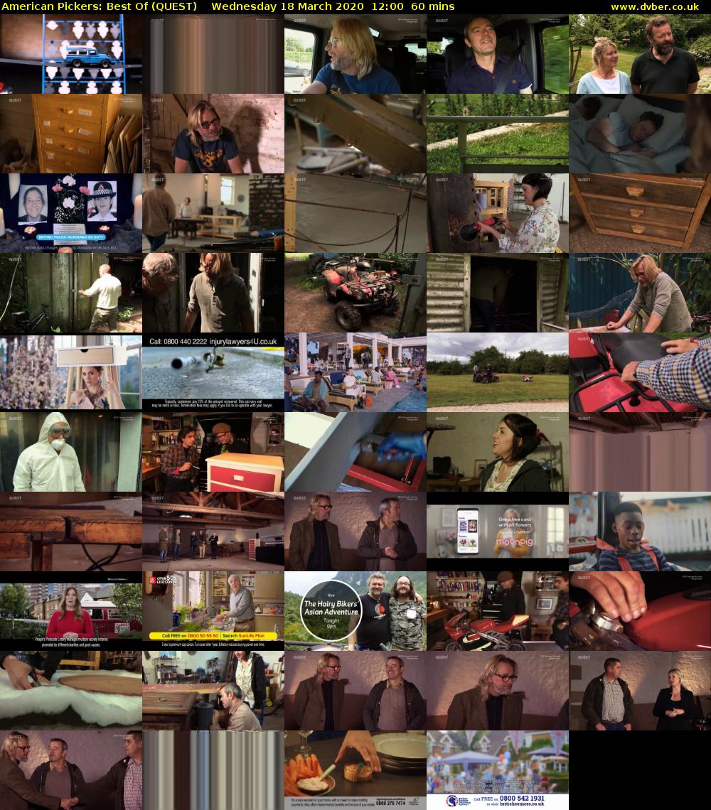 American Pickers: Best Of (QUEST) Wednesday 18 March 2020 12:00 - 13:00