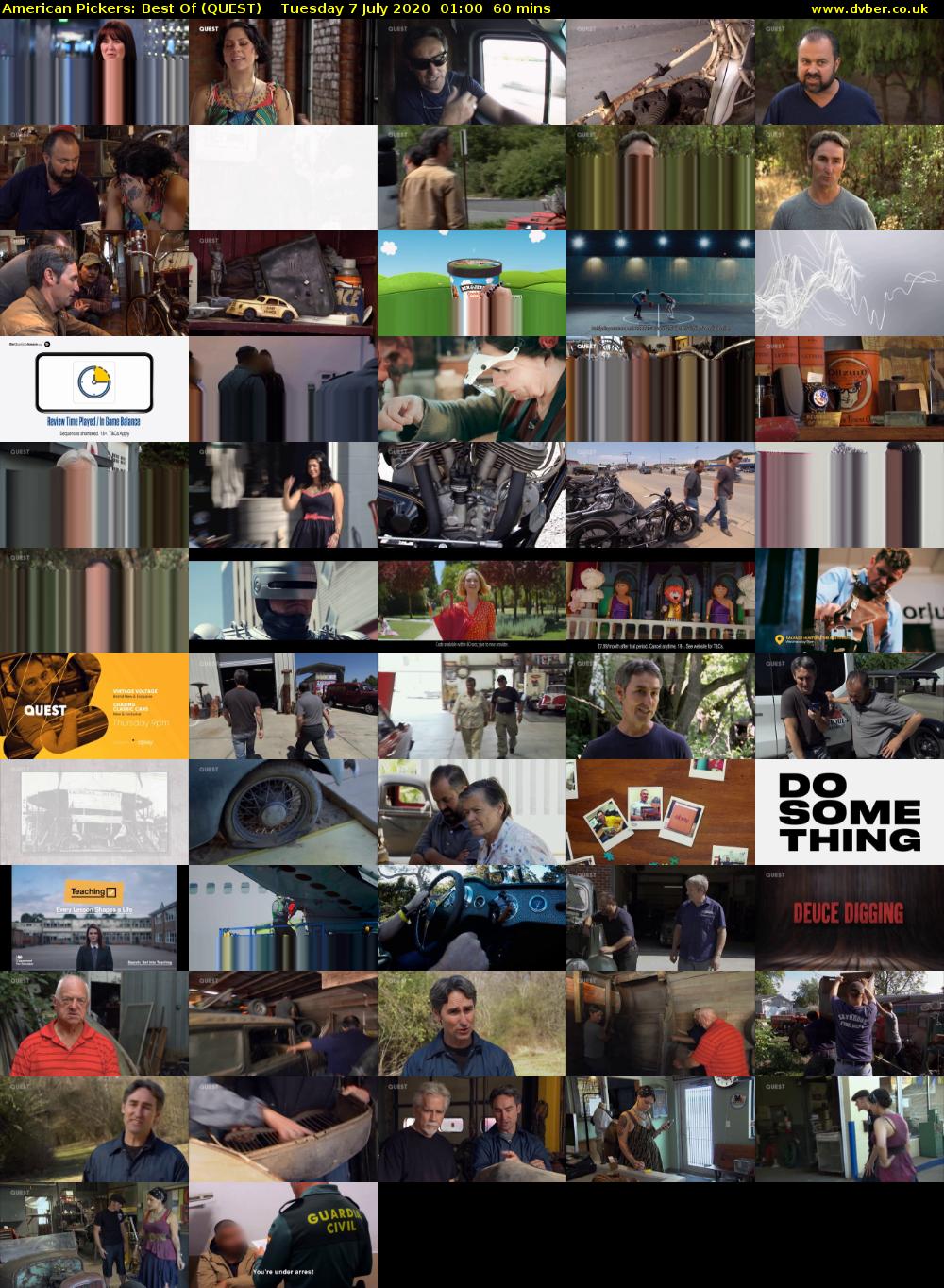 American Pickers: Best Of (QUEST) Tuesday 7 July 2020 01:00 - 02:00