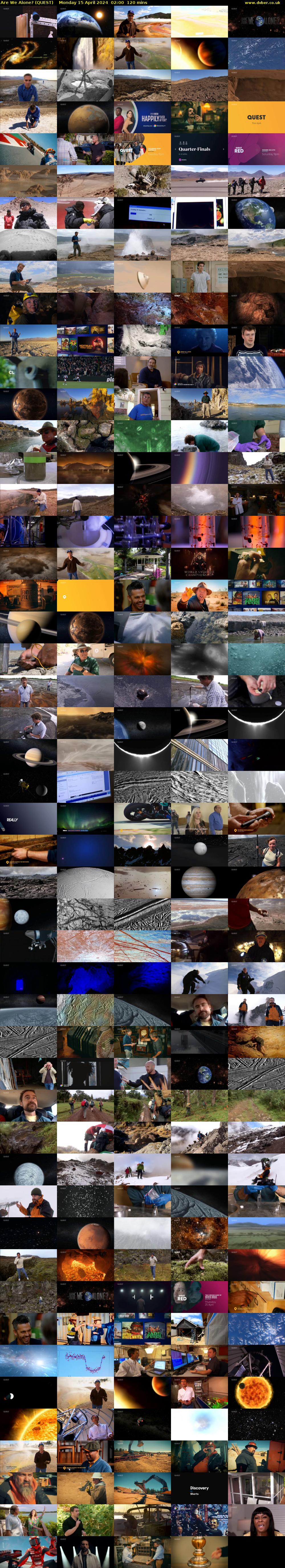 Are We Alone? (QUEST) Monday 15 April 2024 02:00 - 04:00