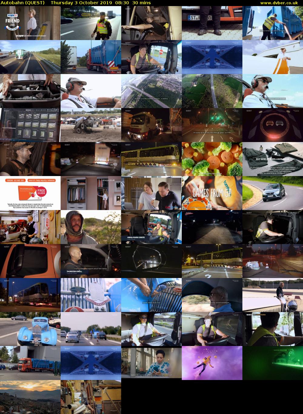 Autobahn (QUEST) Thursday 3 October 2019 08:30 - 09:00