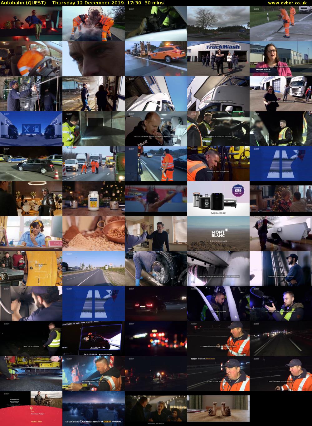 Autobahn (QUEST) Thursday 12 December 2019 17:30 - 18:00
