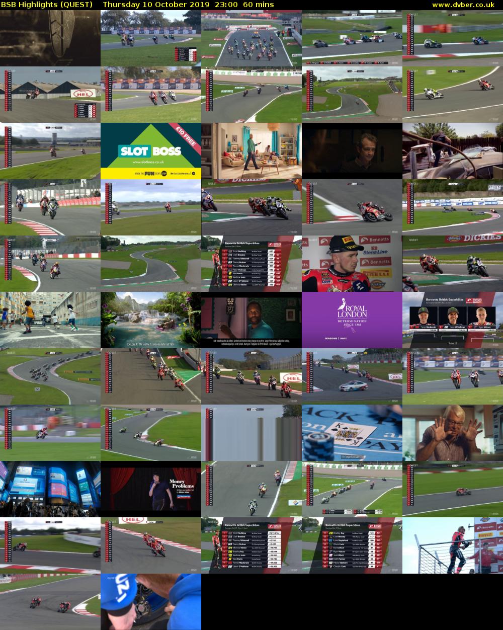 BSB Highlights (QUEST) Thursday 10 October 2019 23:00 - 00:00