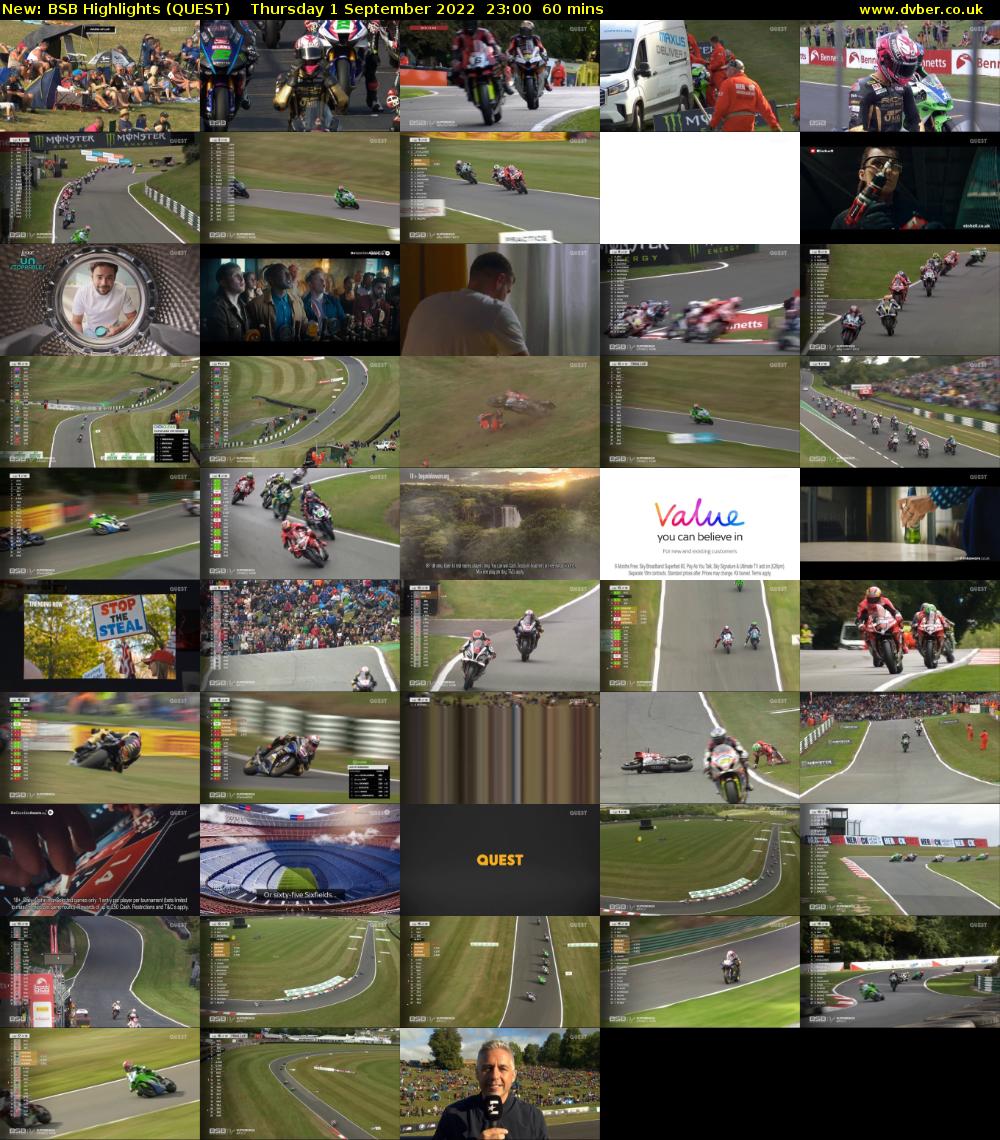 BSB Highlights (QUEST) Thursday 1 September 2022 23:00 - 00:00