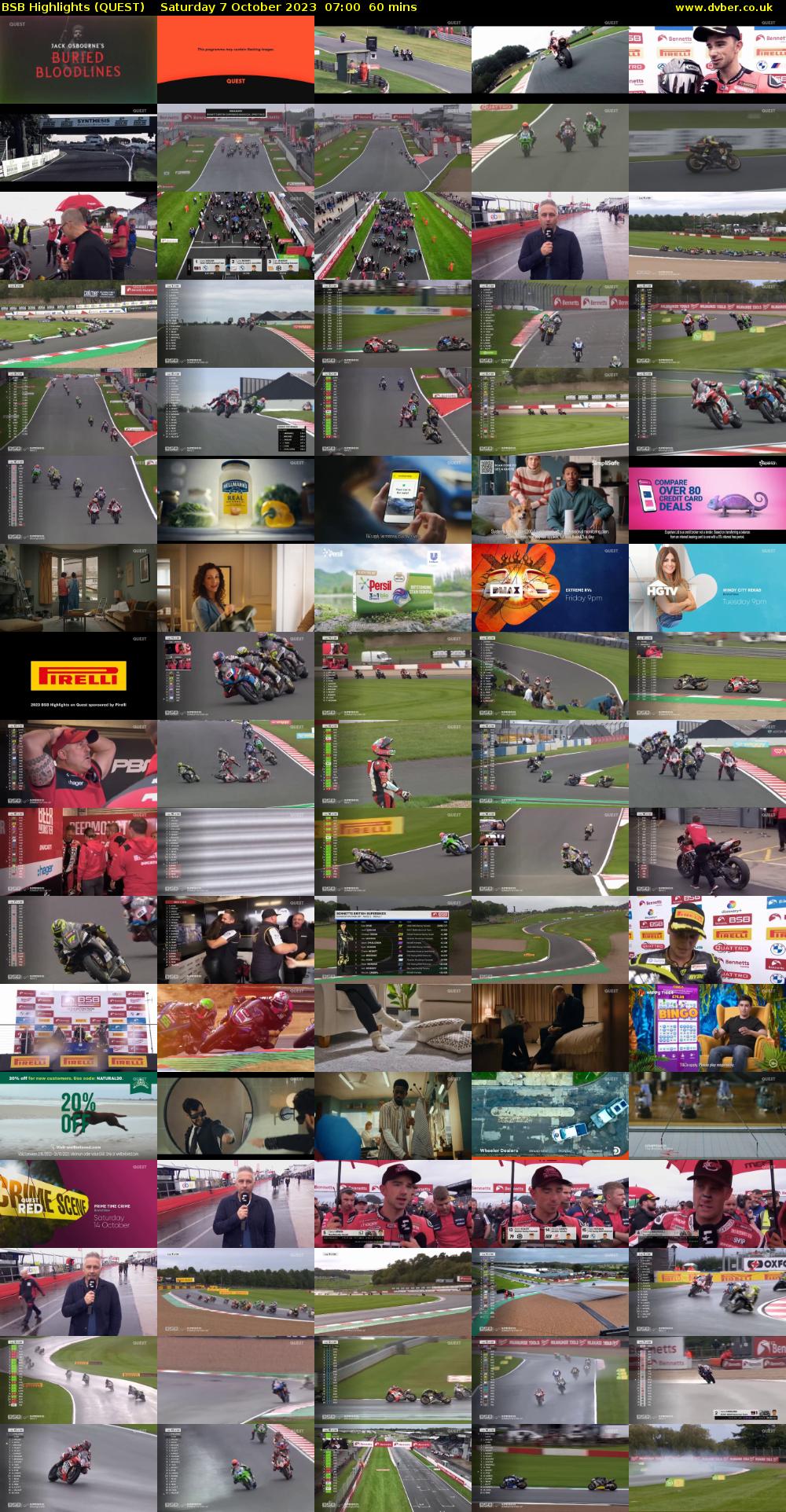 BSB Highlights (QUEST) Saturday 7 October 2023 07:00 - 08:00