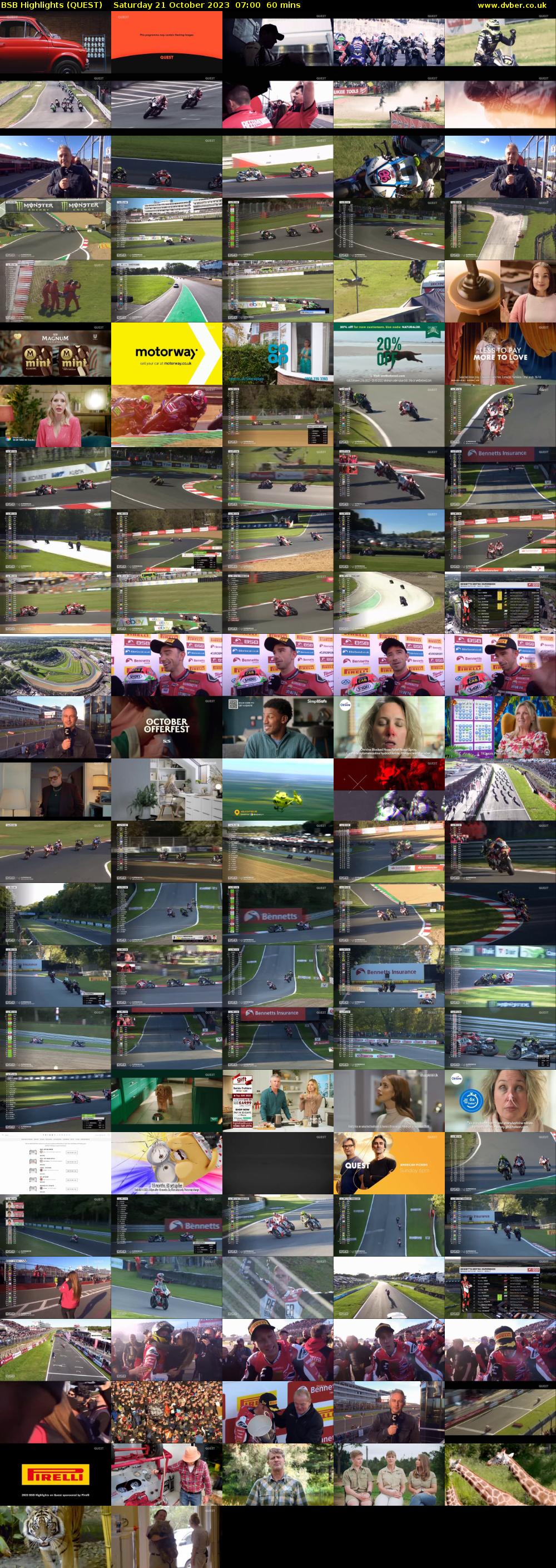 BSB Highlights (QUEST) Saturday 21 October 2023 07:00 - 08:00