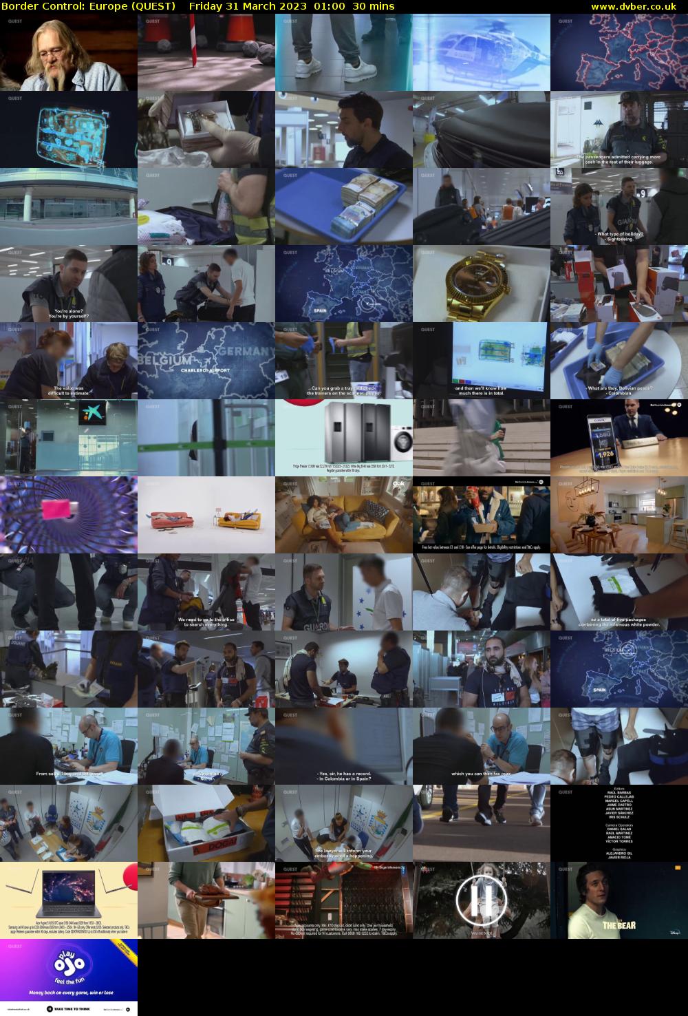 Border Control: Europe (QUEST) Friday 31 March 2023 01:00 - 01:30
