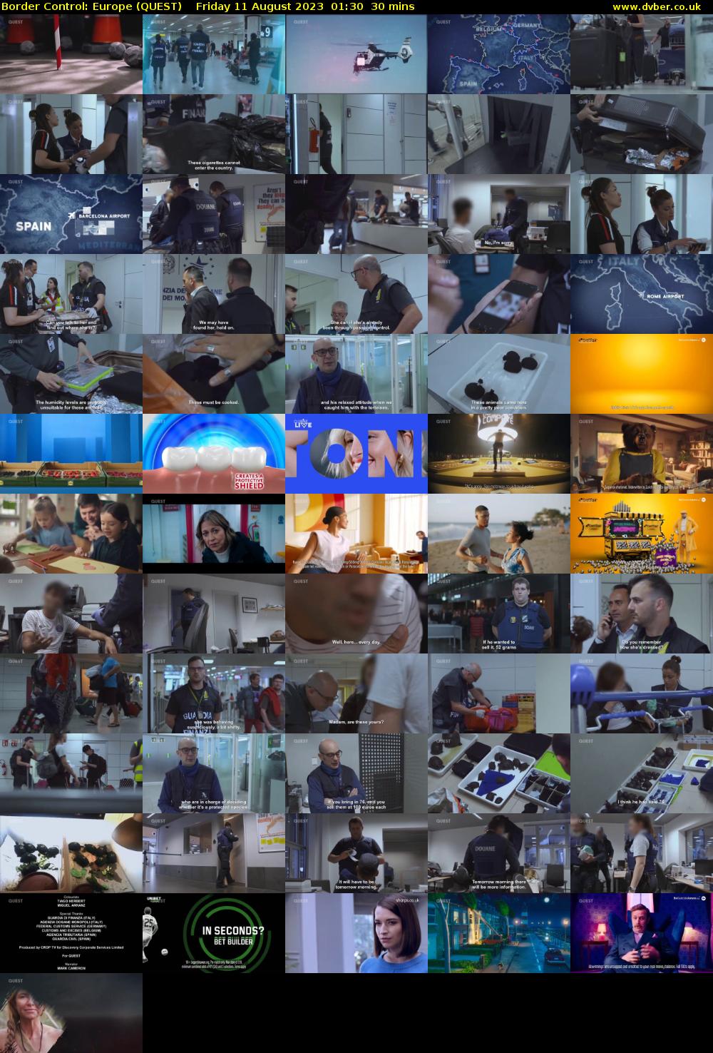 Border Control: Europe (QUEST) Friday 11 August 2023 01:30 - 02:00