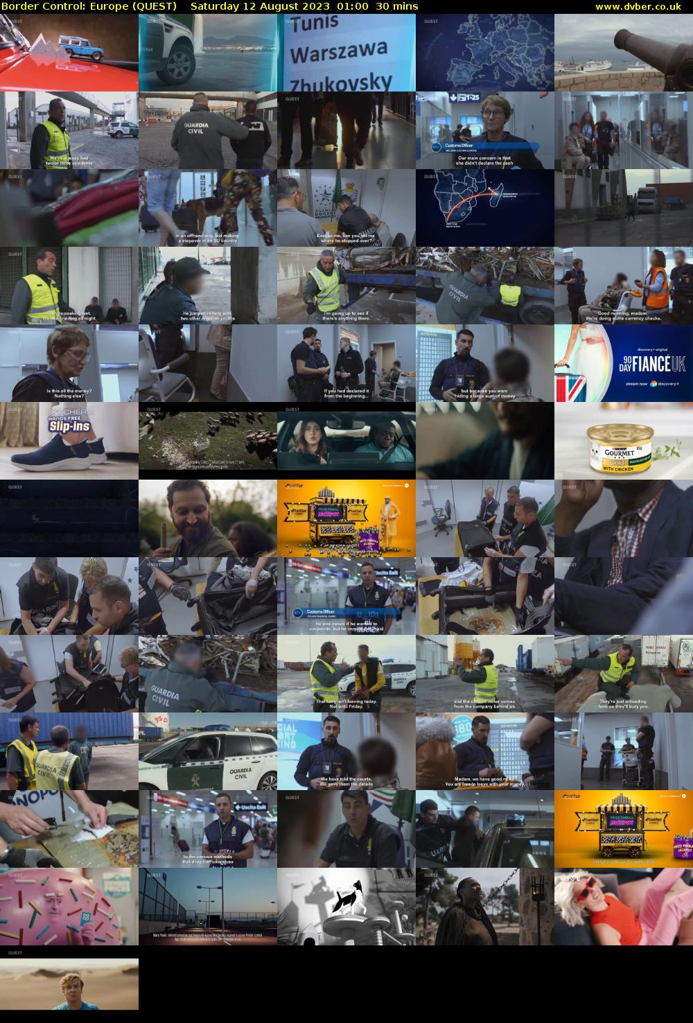 Border Control: Europe (QUEST) Saturday 12 August 2023 01:00 - 01:30