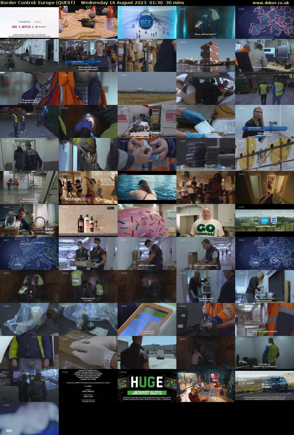 Border Control: Europe (QUEST) Wednesday 16 August 2023 01:30 - 02:00
