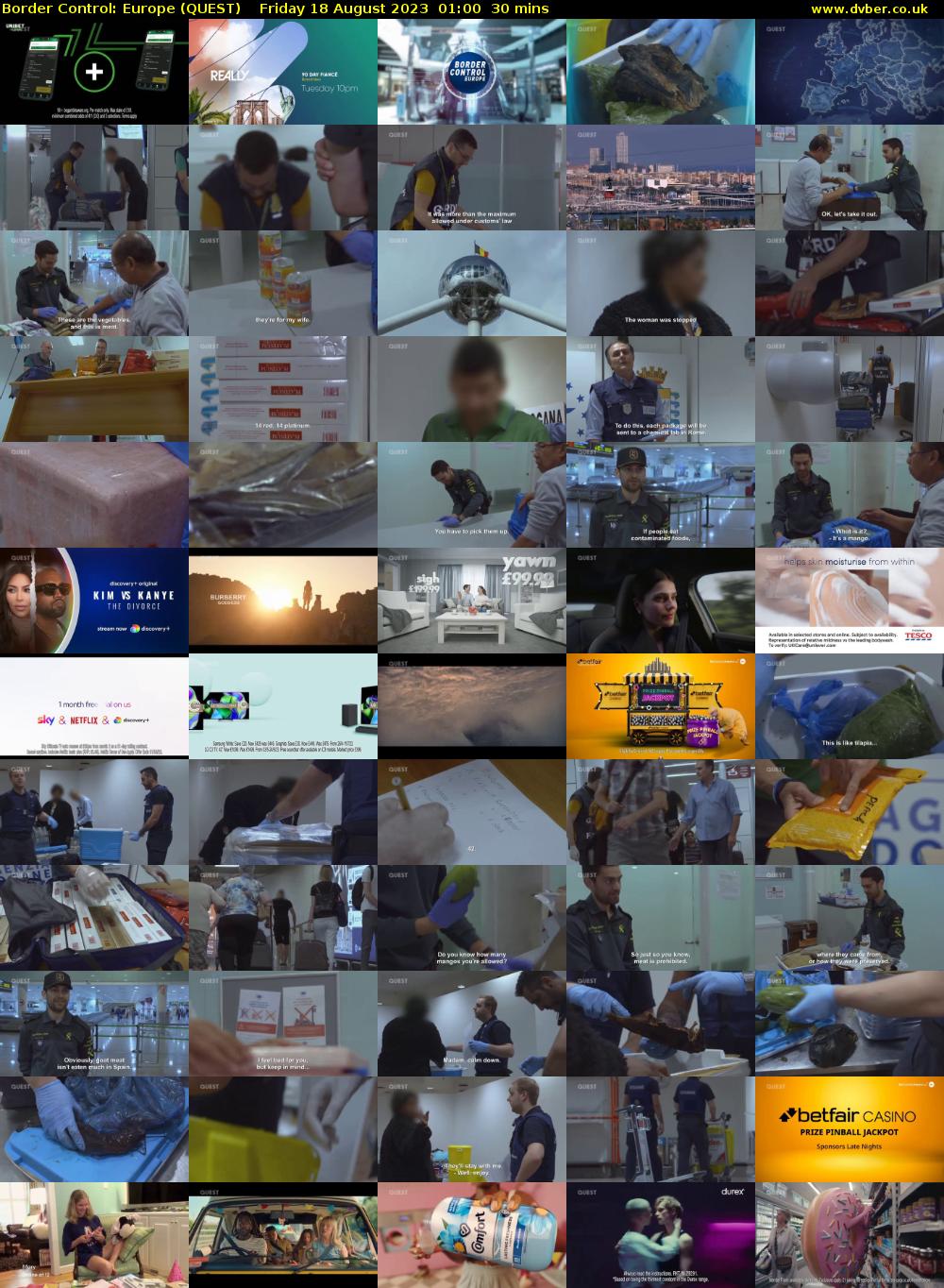 Border Control: Europe (QUEST) Friday 18 August 2023 01:00 - 01:30