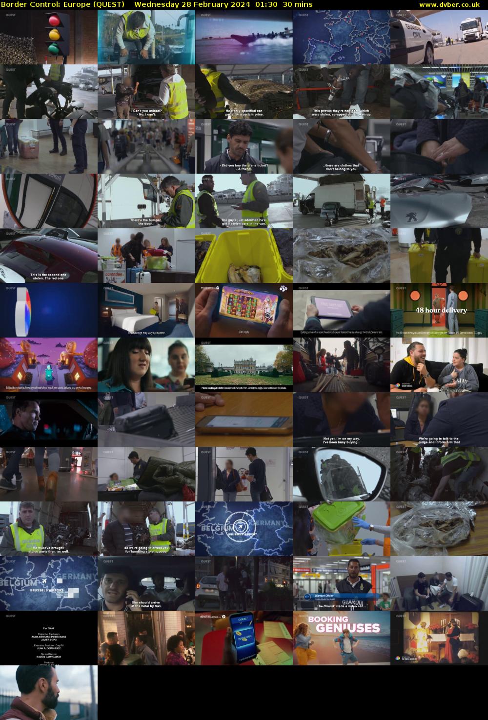 Border Control: Europe (QUEST) Wednesday 28 February 2024 01:30 - 02:00