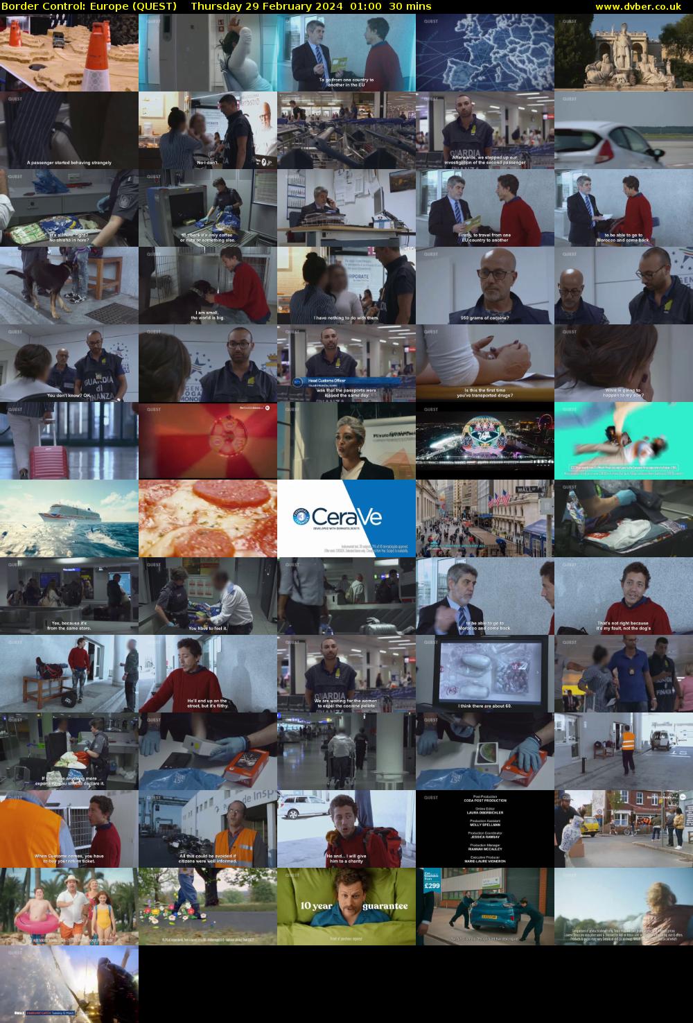 Border Control: Europe (QUEST) Thursday 29 February 2024 01:00 - 01:30