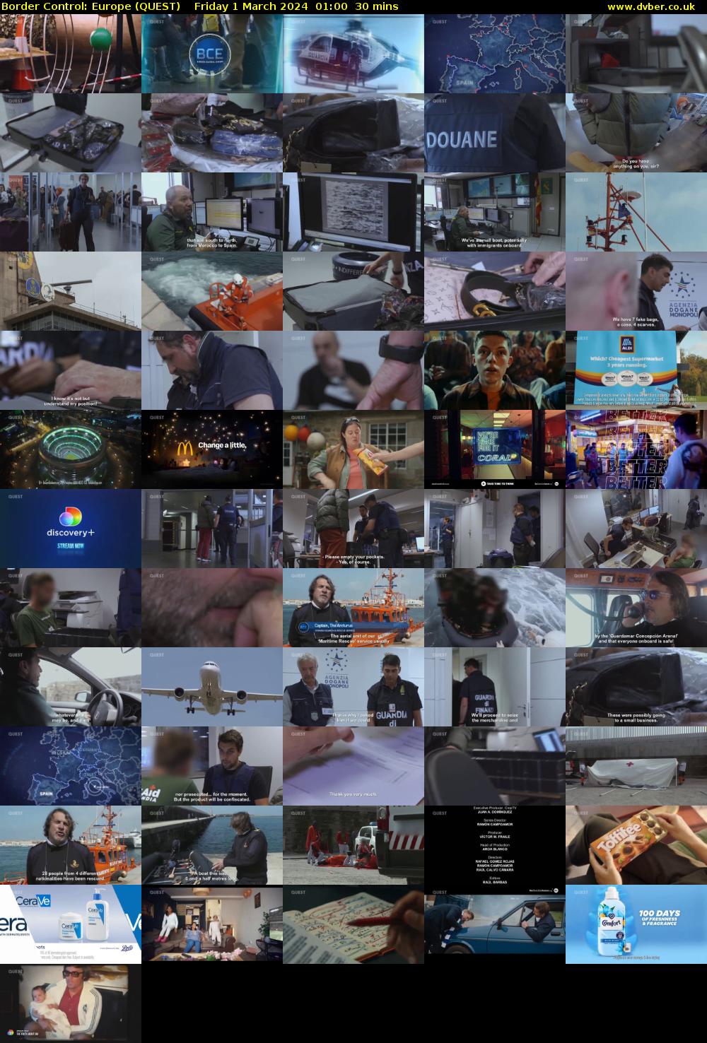 Border Control: Europe (QUEST) Friday 1 March 2024 01:00 - 01:30