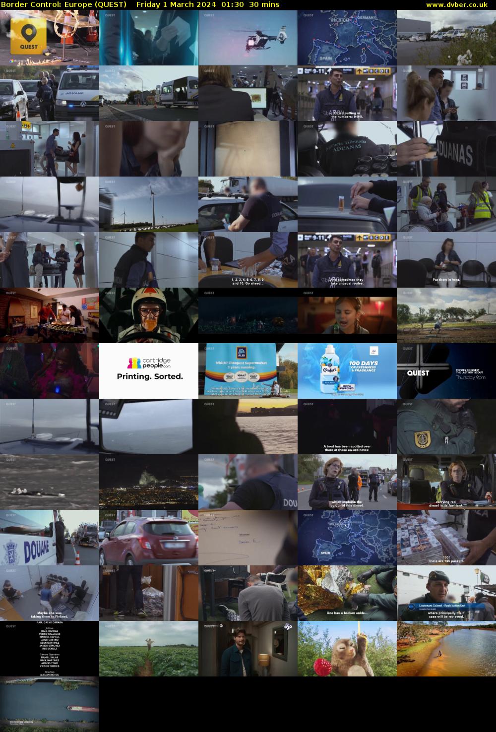 Border Control: Europe (QUEST) Friday 1 March 2024 01:30 - 02:00