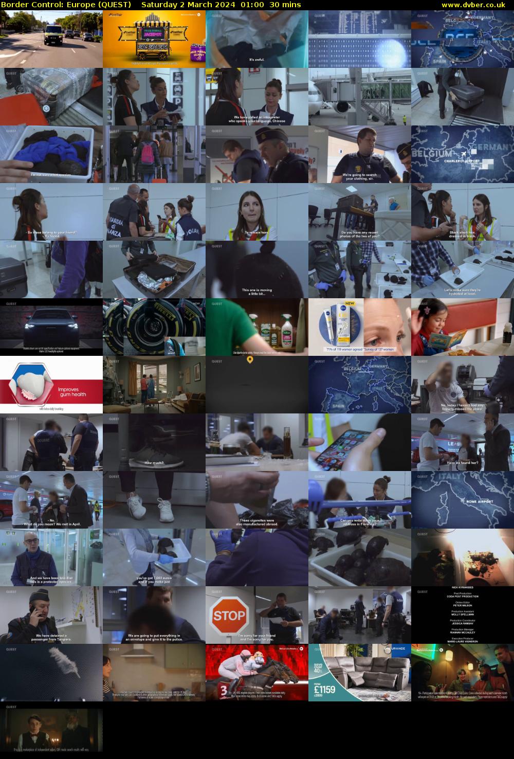 Border Control: Europe (QUEST) Saturday 2 March 2024 01:00 - 01:30