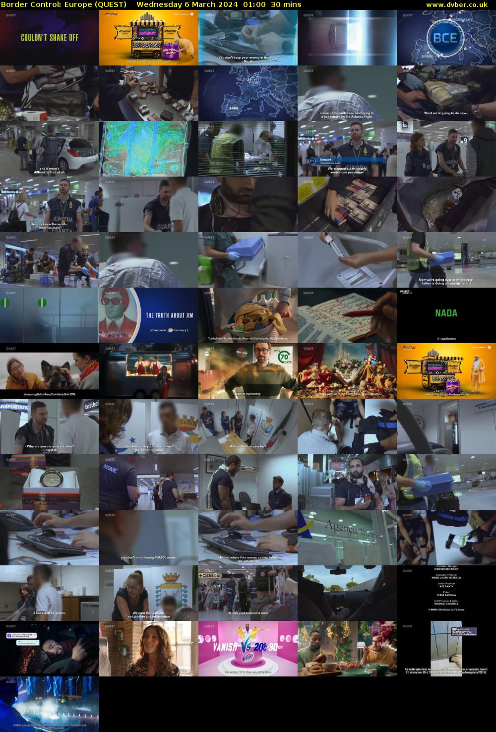 Border Control: Europe (QUEST) Wednesday 6 March 2024 01:00 - 01:30