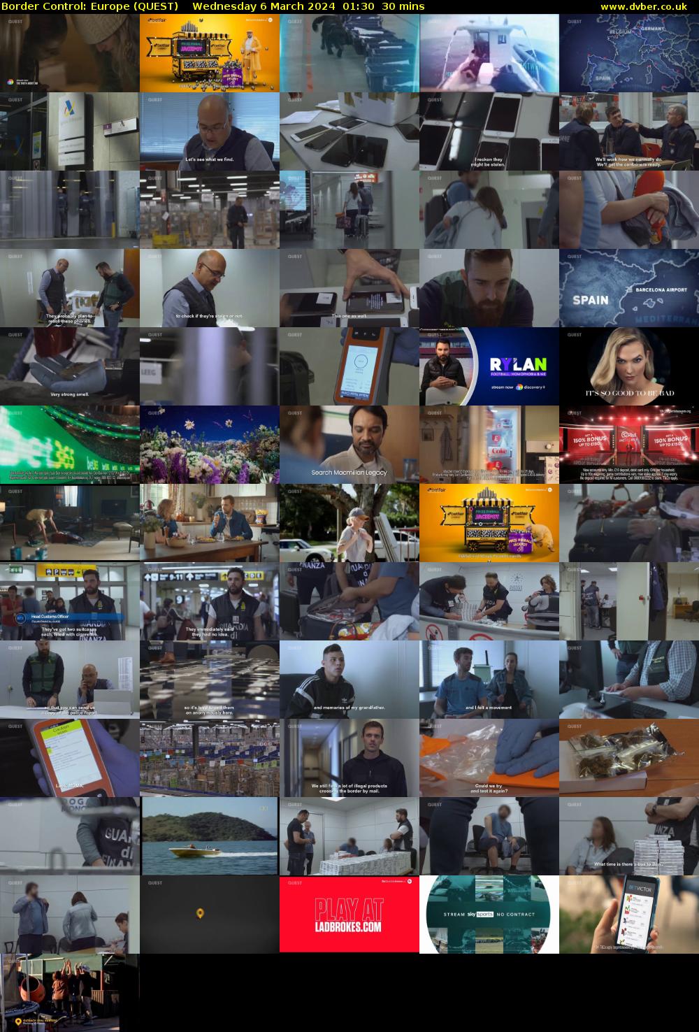 Border Control: Europe (QUEST) Wednesday 6 March 2024 01:30 - 02:00