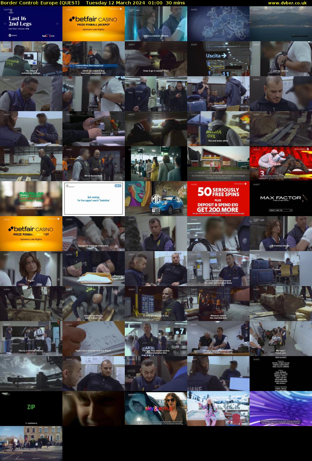 Border Control: Europe (QUEST) Tuesday 12 March 2024 01:00 - 01:30
