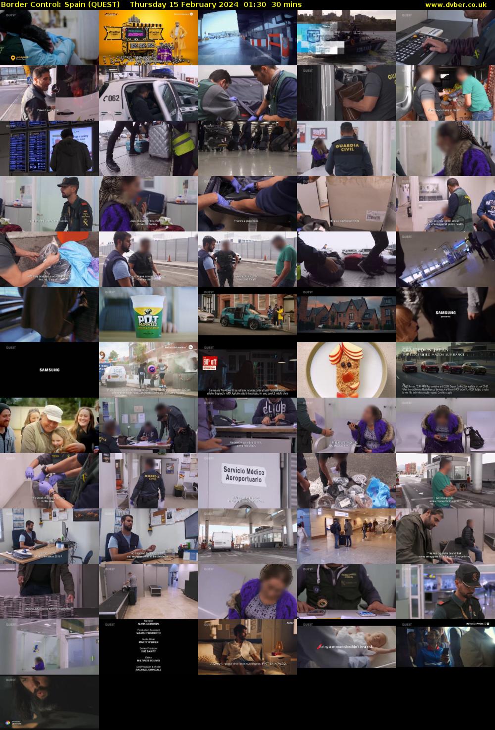 Border Control: Spain (QUEST) Thursday 15 February 2024 01:30 - 02:00
