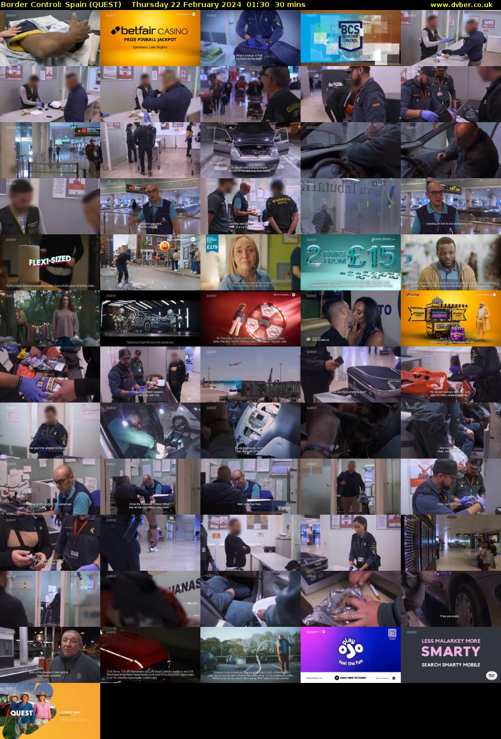Border Control: Spain (QUEST) Thursday 22 February 2024 01:30 - 02:00