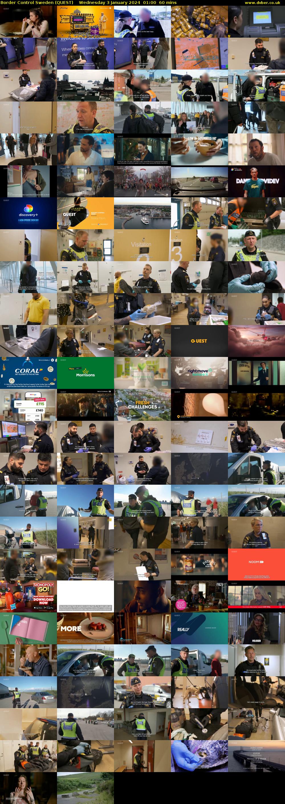 Border Control Sweden (QUEST) Wednesday 3 January 2024 01:00 - 02:00